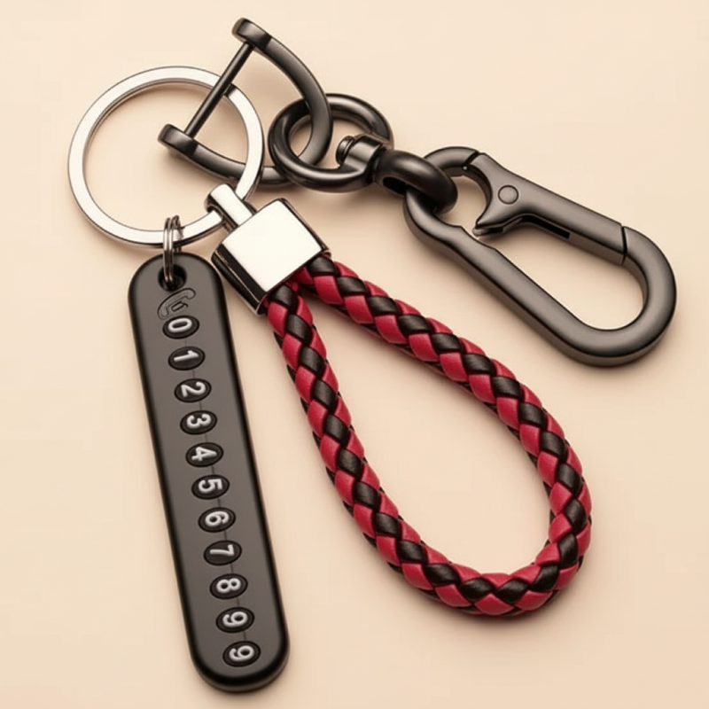 Key Ring Accessorie with Phone Number